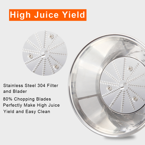 Natura AM 800W Centrifugal Juicer with 3-Inch Feed Chute & 30oz Juice Jug