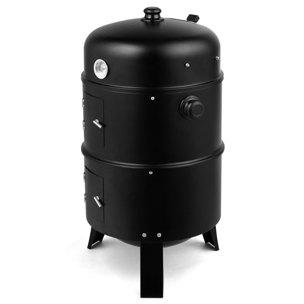 Natura AM Portable Charcoal Smoker Grill with Built-In Thermometer