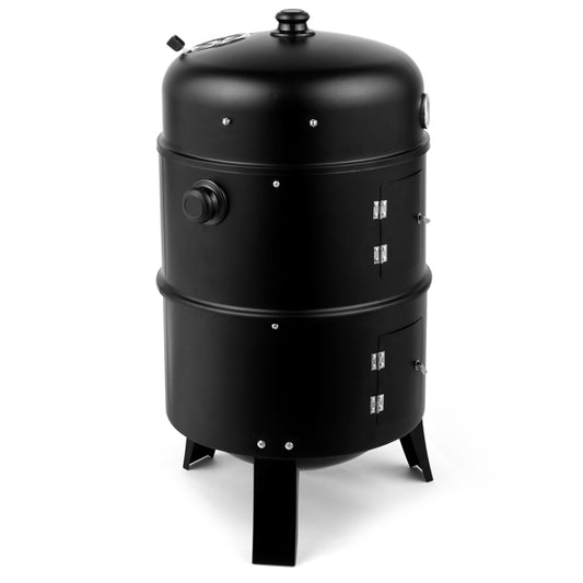 Natura AM Portable Charcoal Smoker Grill with Built-In Thermometer
