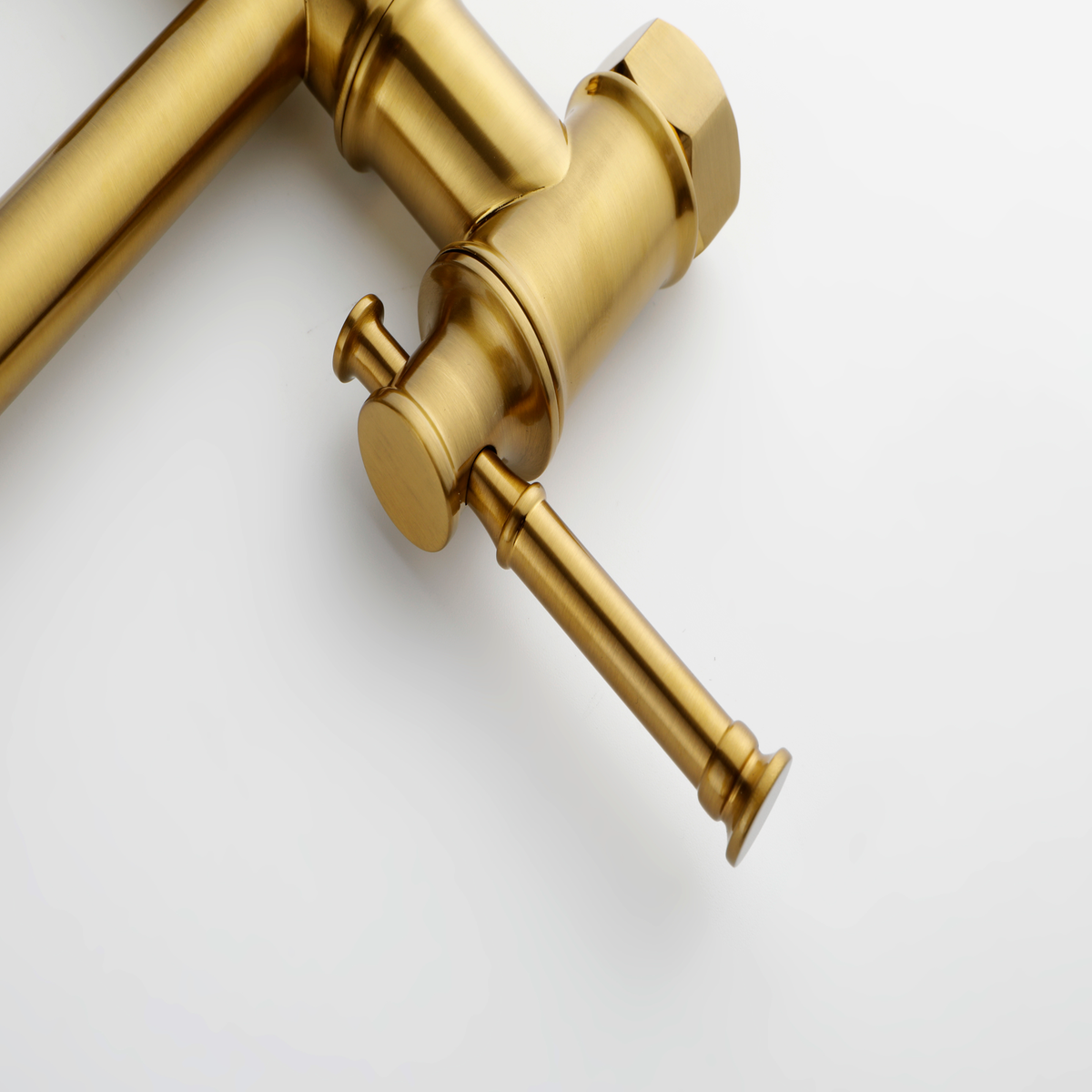 Natura AM Wall-Mounted Brass Pot Filler Faucet | Folding Swing Arm