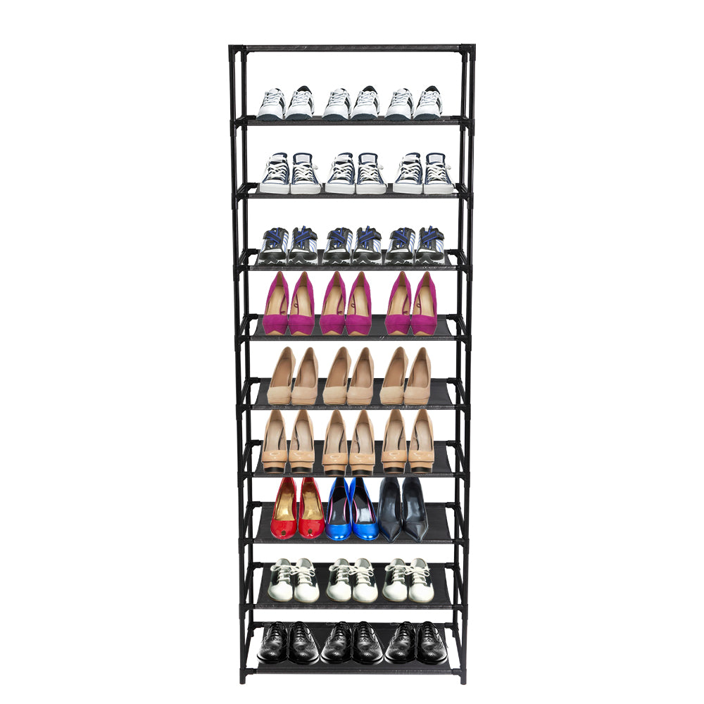 Natura AM 10-Tier Stackable Shoe Rack | Holds Up to 30 Pairs