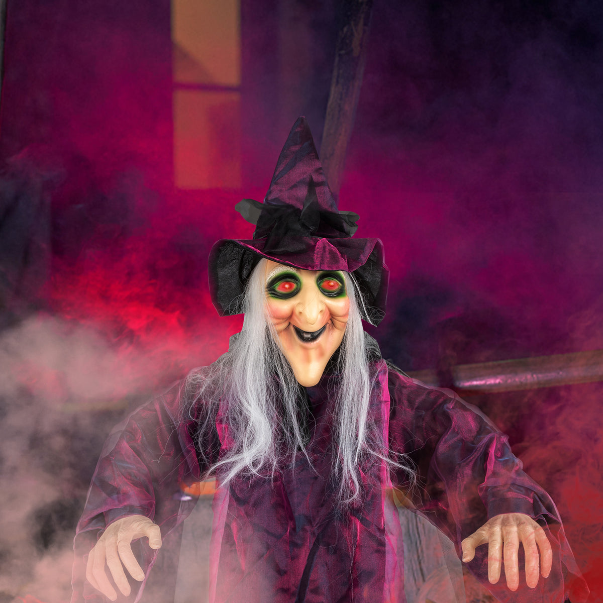 Natura AM 71in Life-Size Talking Hanging Witch | Halloween Decoration