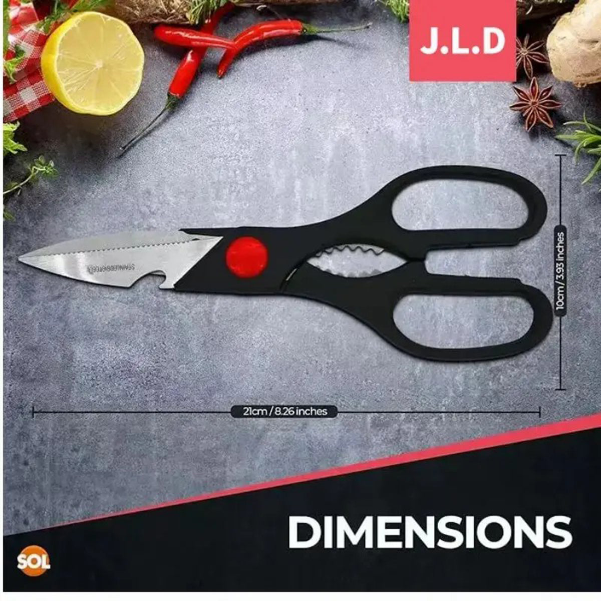 Natura AM Multi-Purpose Stainless Steel Kitchen Shears