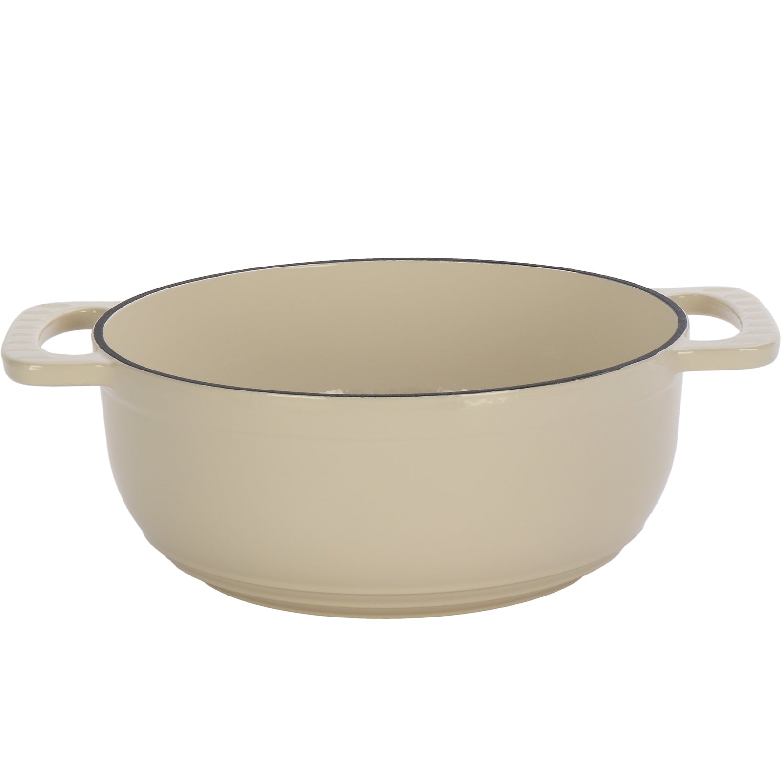 Cast iron 6QT cooking pot - ceramic white - comes with two silicone gloves - Enamel pot