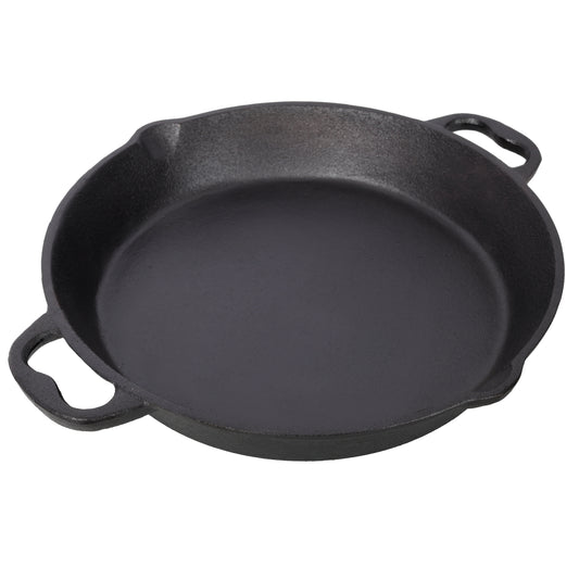Natura AM 17-Inch Pre-Seasoned Cast Iron Skillet, Dual Handles