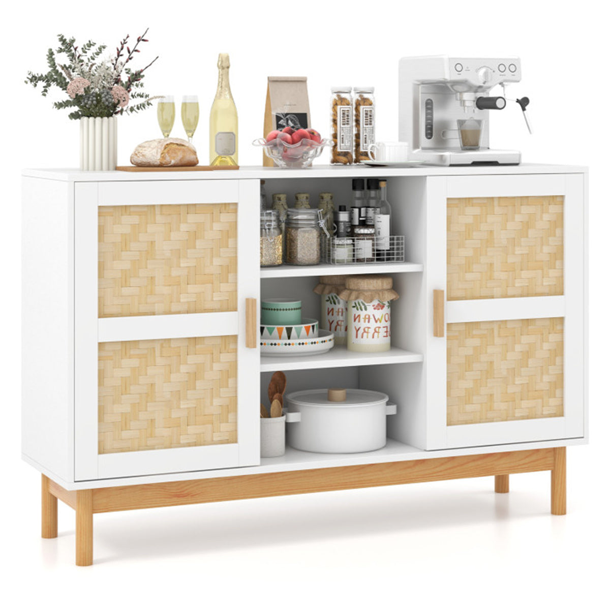 Natura AM Bamboo Woven Buffet Cabinet