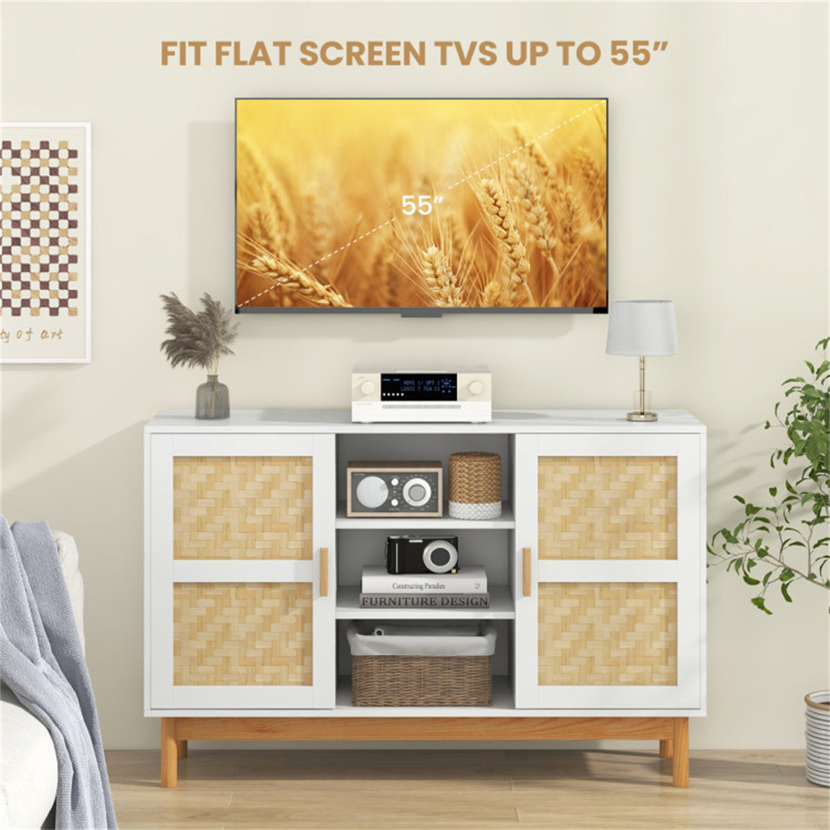 Natura AM Bamboo Woven Buffet Cabinet