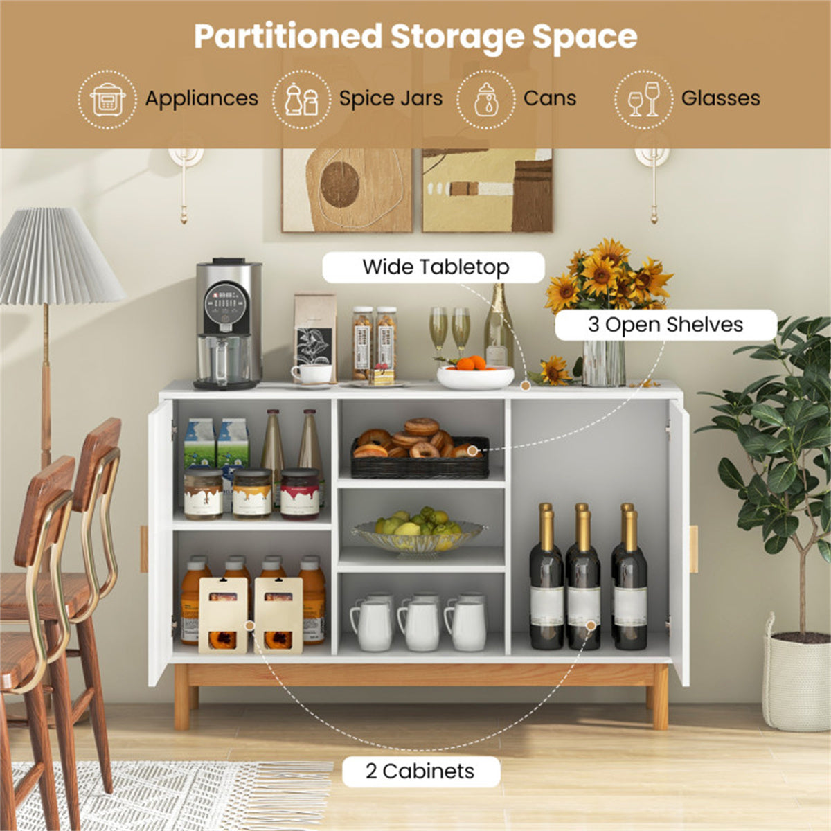 Natura AM Bamboo Woven Buffet Cabinet