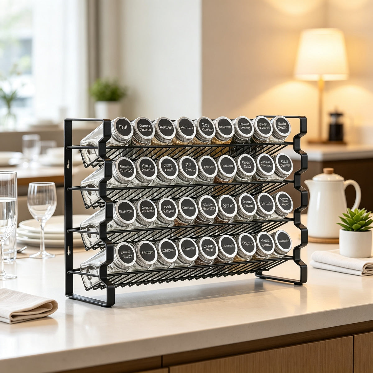 Natura AM 36-Jar Spice Organizer Rack Set