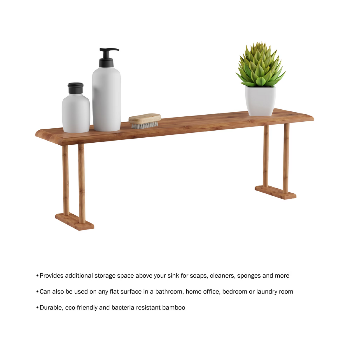Natura AM Bamboo Sink Shelf Countertop Organizer