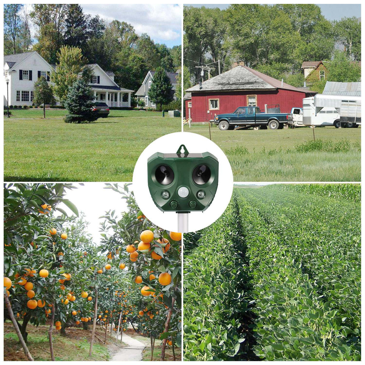 Natura AM Solar Ultrasonic Animal Repeller | Motion Sensor, 5,000 sq.ft Coverage
