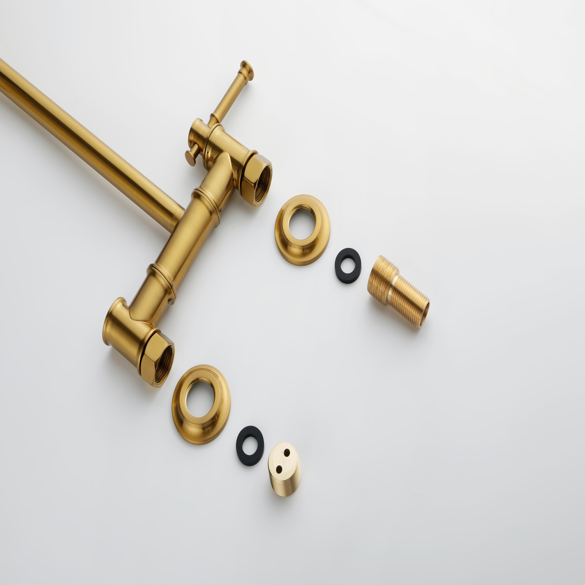 Natura AM Wall-Mounted Brass Pot Filler Faucet | Folding Swing Arm