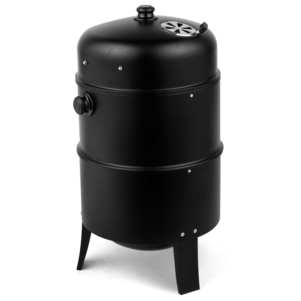Natura AM Portable Charcoal Smoker Grill with Built-In Thermometer