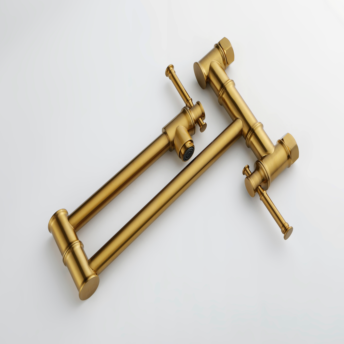 Natura AM Wall-Mounted Brass Pot Filler Faucet | Folding Swing Arm