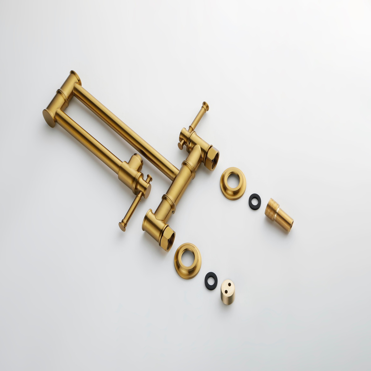 Natura AM Wall-Mounted Brass Pot Filler Faucet | Folding Swing Arm