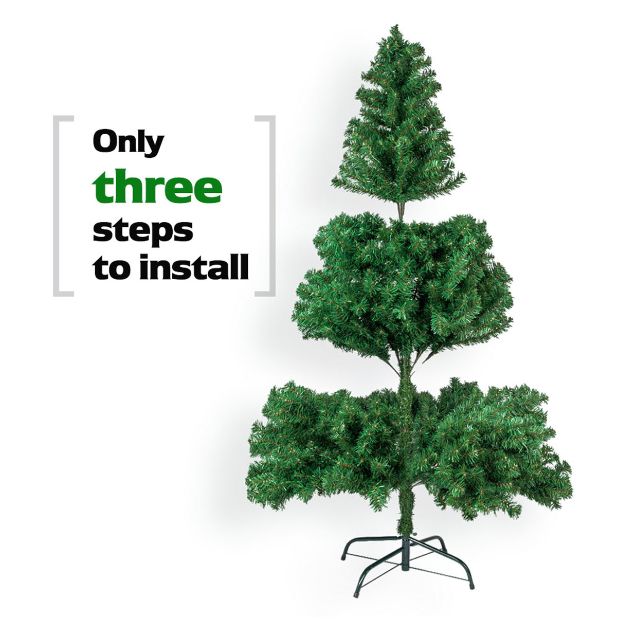 Natura AM 8FT Christmas Tree | 1138 Branch Tips with Metal Stand