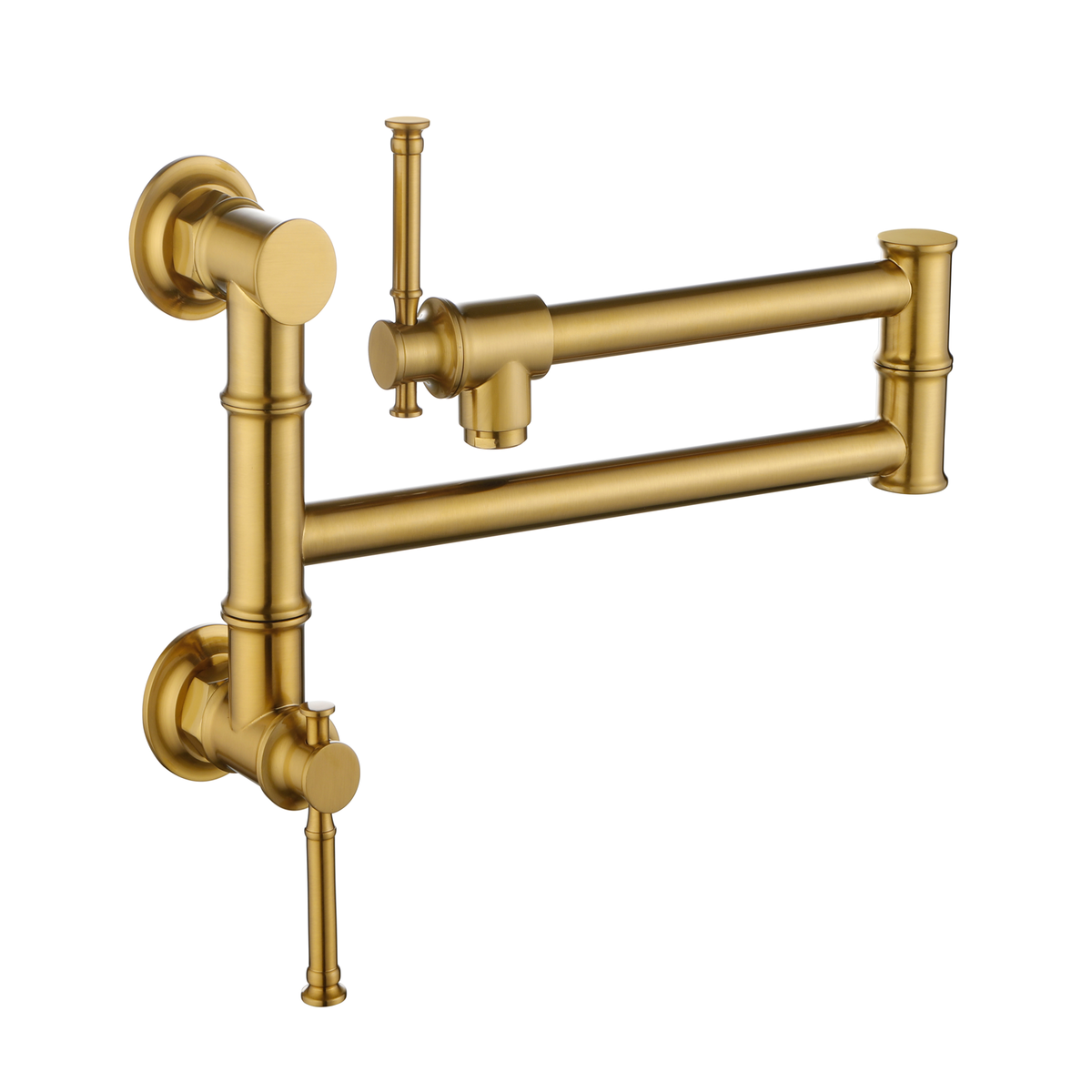Natura AM Wall-Mounted Brass Pot Filler Faucet | Folding Swing Arm