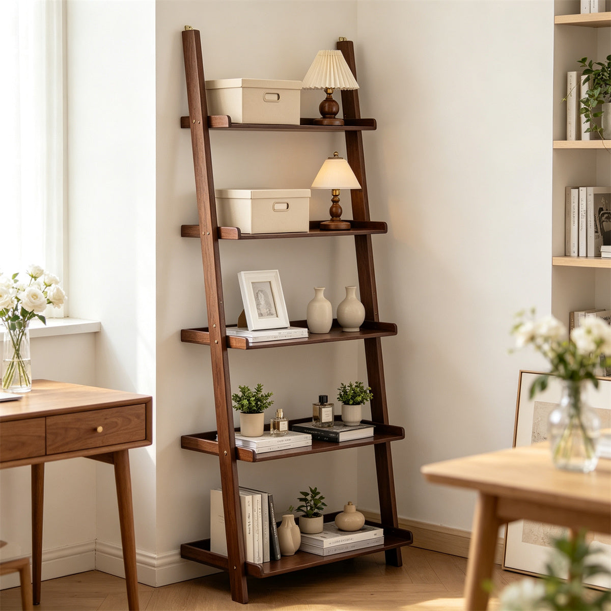 Natura AM Bamboo 5-Tier Ladder Shelf