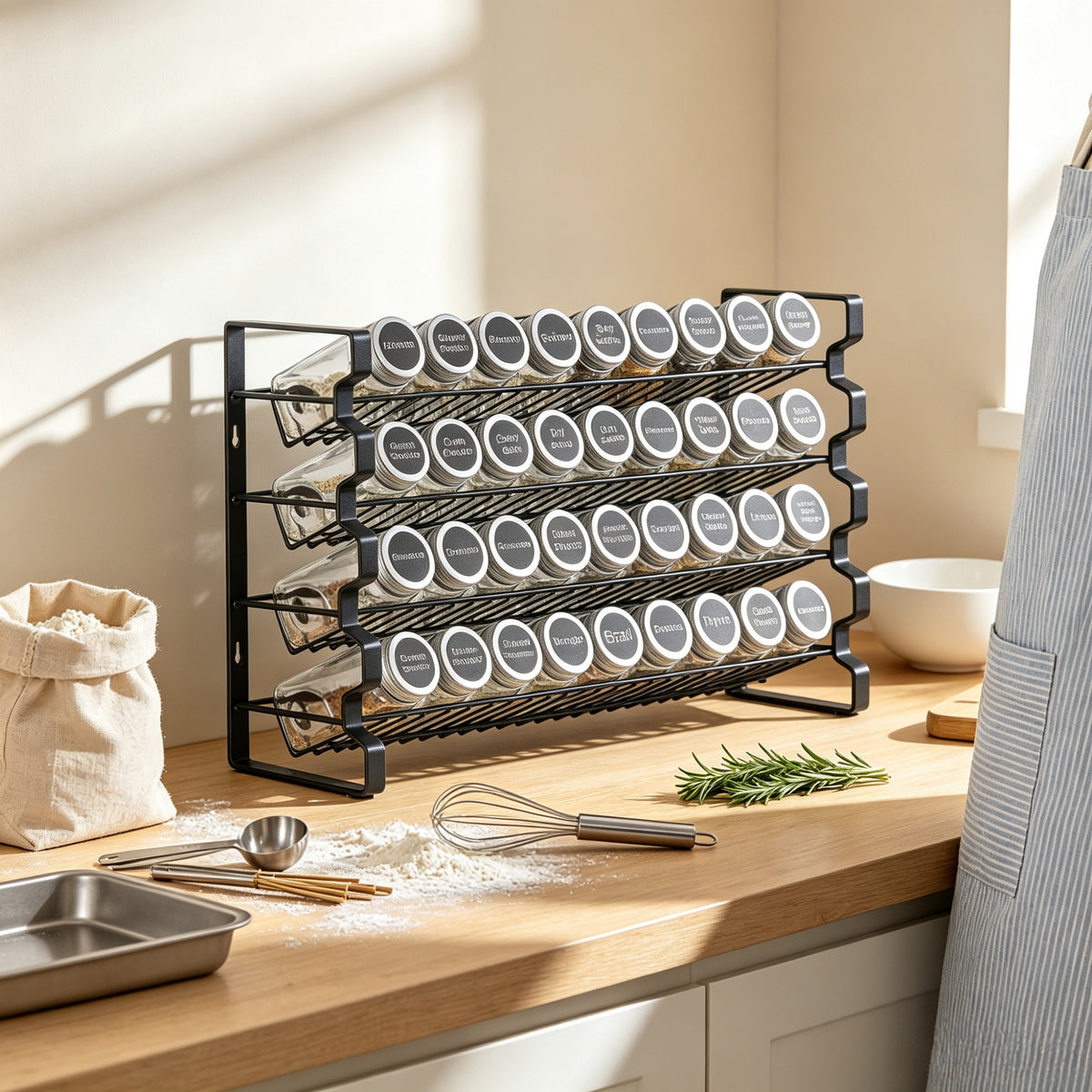 Natura AM 36-Jar Spice Organizer Rack Set
