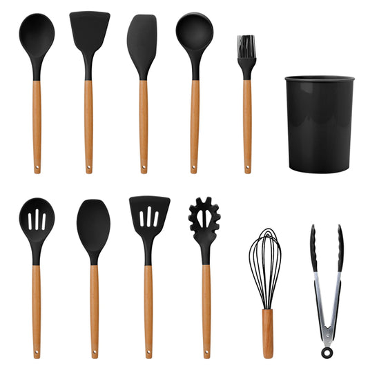 Natura AM 11-Piece Silicone Cooking Utensil Set with Holder