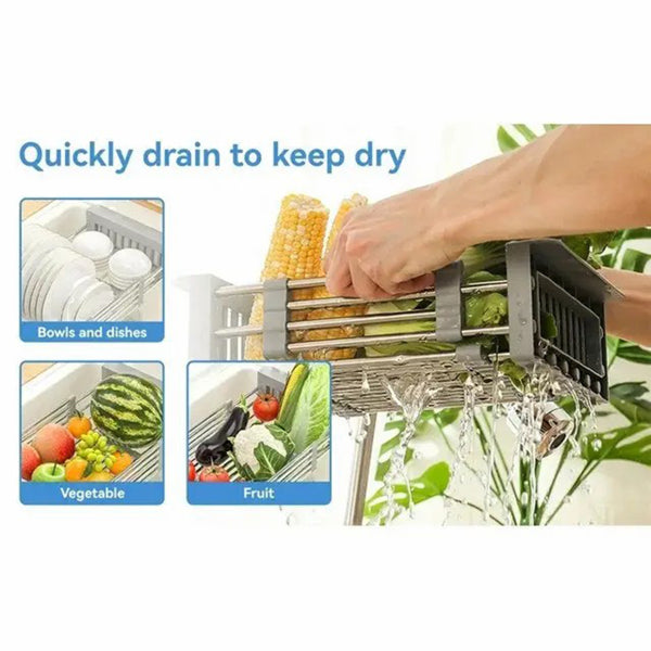 Natura AM Adjustable Over-the-Sink Dish Drying Rack