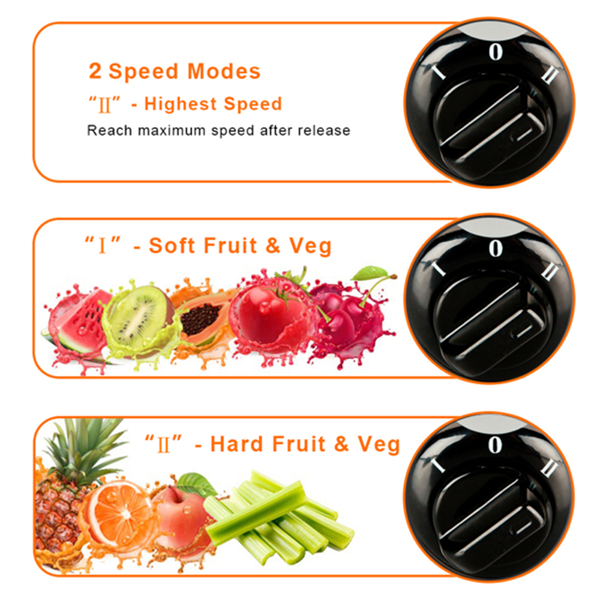 Natura AM 800W Centrifugal Juicer with 3-Inch Feed Chute & 30oz Juice Jug