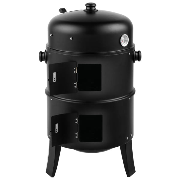 Natura AM Portable Charcoal Smoker Grill with Built-In Thermometer