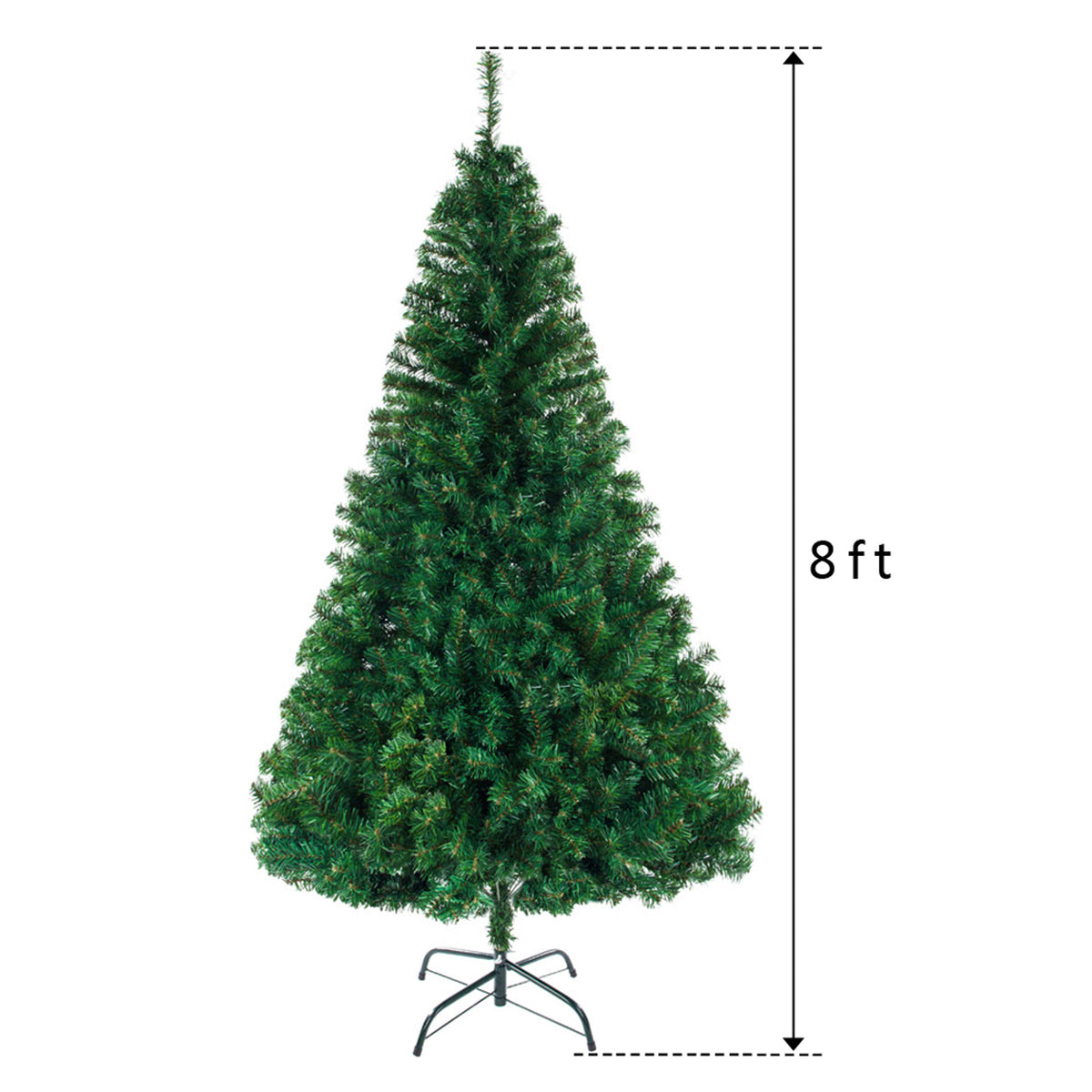 Natura AM 8FT Christmas Tree | 1138 Branch Tips with Metal Stand
