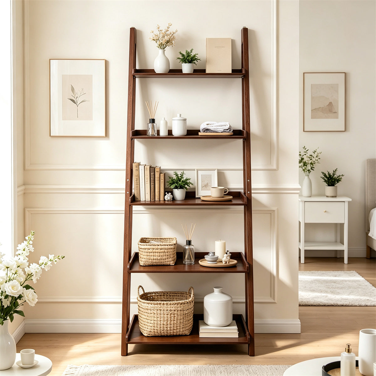 Natura AM Bamboo 5-Tier Ladder Shelf