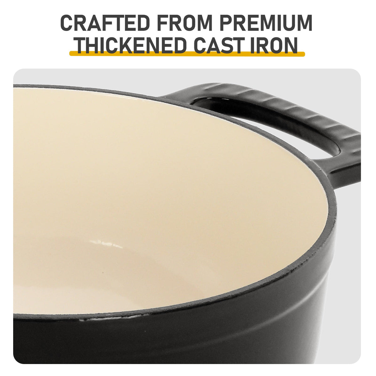 Natura AM 6QT Enameled Cast Iron Dutch Oven (Gradient Black)