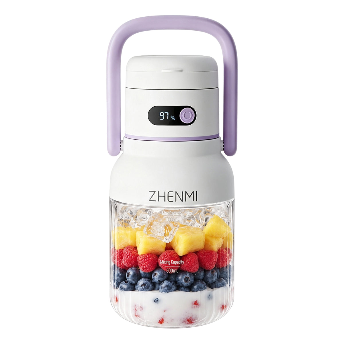 Natura AM 33oz Cordless Portable Blender | USB Rechargeable, Ice Crushing
