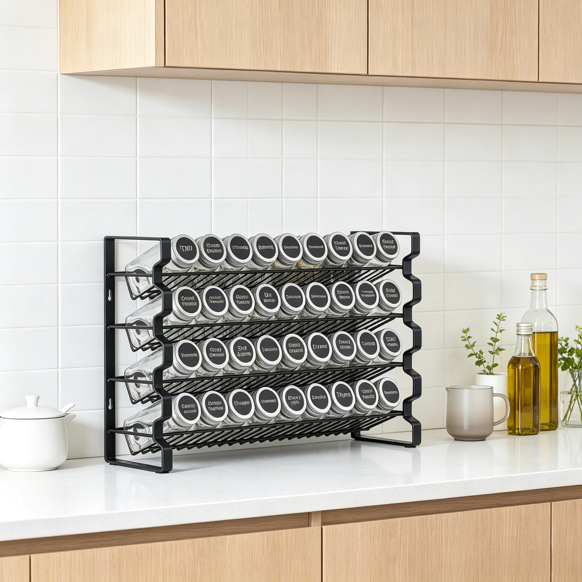 Natura AM 36-Jar Spice Organizer Rack Set