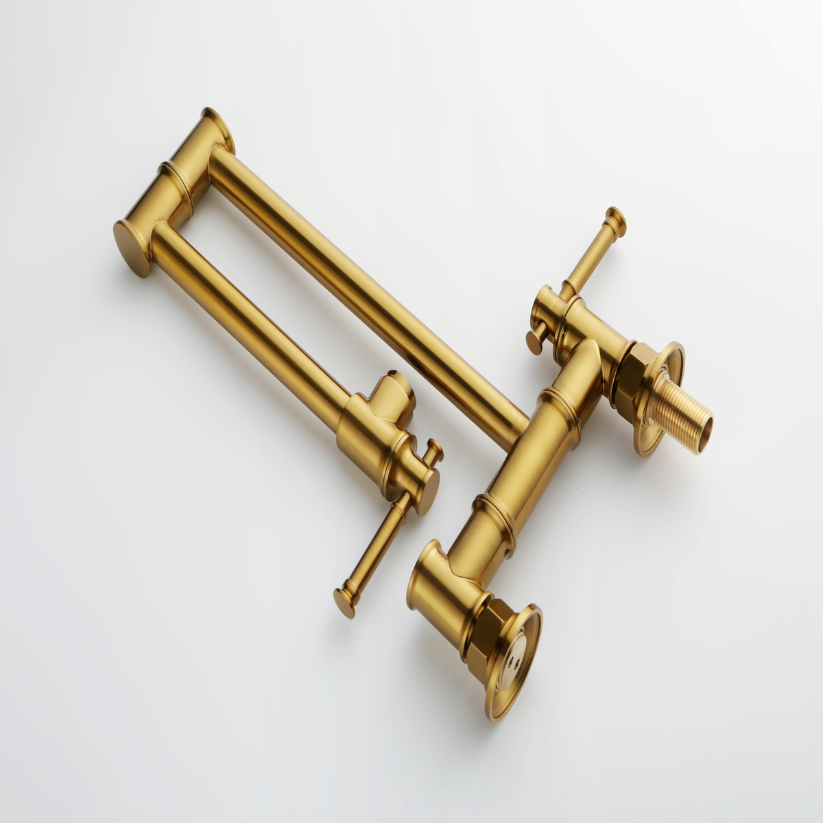 Natura AM Wall-Mounted Brass Pot Filler Faucet | Folding Swing Arm