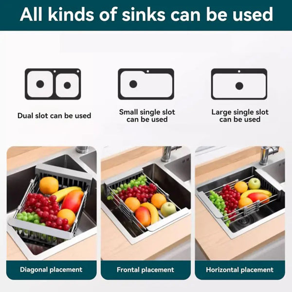 Natura AM Adjustable Over-the-Sink Dish Drying Rack