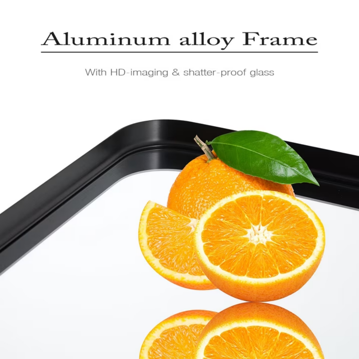 Natura AM Gold Frame Bathroom Wall Mirror — 20" x 28" Rectangular, Tempered Glass
