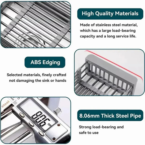 Natura AM Adjustable Over-the-Sink Dish Drying Rack