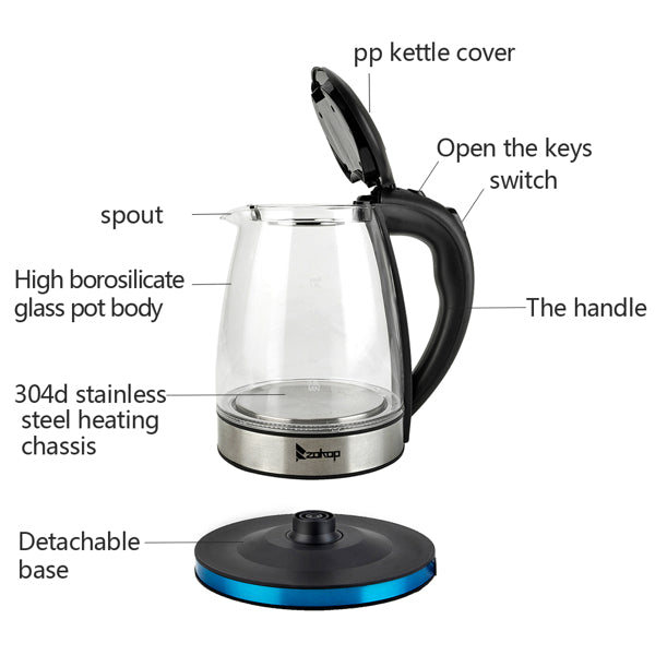 Natura AM 1.8L Electric Glass Kettle with LED Illumination