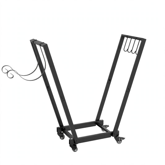 Natura AM firewood log rack with wheels